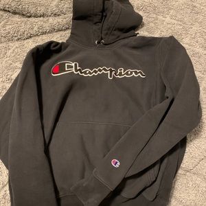 Black champion hoodie